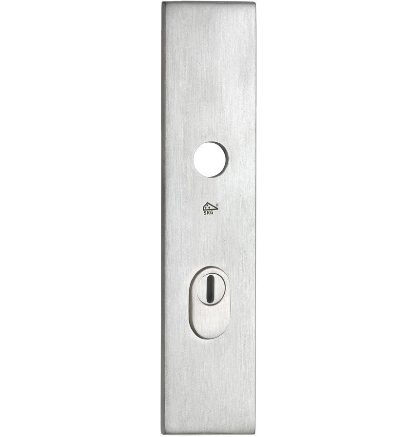 SKG3 rechthoekig schild PC92 buiten met kerntrekbeveiliging mat nikkel PVD