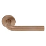 Deurklink BASIC LBIII-19 op ronde rozet PVD mat brons