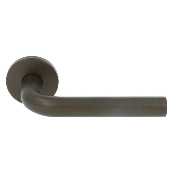 Deurklink BASIC LBIII-19 op ronde rozet brons