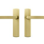 AXA curve klik schild blind met deurklink Blok aluminium goud