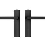 AXA Curve Klik Schild Blind Met Deurklink Milan Aluminium zwart