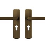 AXA curve klik schild PC55 met deurklink Blok aluminium brons