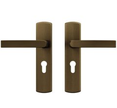 AXA curve klik schild PC55 met deurklink Blok aluminium brons