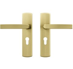 AXA curve klik schild PC55 met deurklink Blok aluminium goud