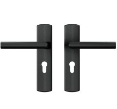 AXA Curve Klik Schild PC55 Met Deurklink Milan Aluminium zwart