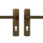 AXA curve klik schild PC72 met deurklink Blok aluminium brons