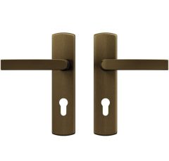 AXA curve klik schild PC72 met deurklink Blok aluminium brons