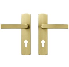 AXA curve klik schild PC72 met deurklink Blok aluminium goud