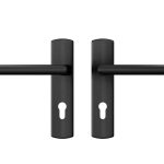 AXA Curve Klik Schild PC72 Met Deurklink Milan Aluminium zwart