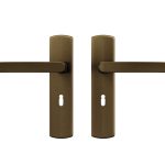 AXA curve klik schild SL56 met deurklink Blok aluminium brons