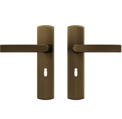 AXA curve klik schild SL56 met deurklink Blok aluminium brons