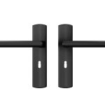 AXA Curve Klik Schild SL56 Met Deurklink Milan Aluminium zwart