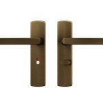 AXA curve klik schild WC63/8 met deurklink Blok aluminium brons