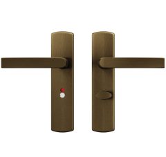 AXA curve klik schild WC63/8 met deurklink Blok aluminium brons