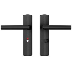 AXA Curve Klik Schild WC63/8 Met Deurklink Milan Aluminium zwart