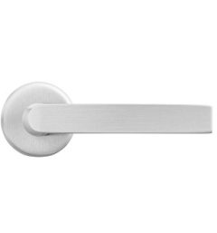 AXA Deurklink Blok met rond rozet aluminium F1