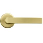 AXA deurklink Blok met rond rozet aluminium goud