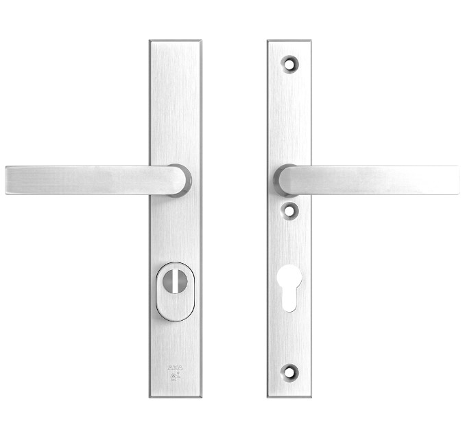 AXA Edge Plus Smal veiligheidsbeslag PC72 met kerntrekbeveiliging kruk/kruk SKG3 Aluminium F1