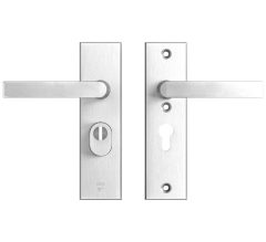 AXA Edge Plus veiligheidsbeslag kort PC55 met kerntrekbeveiliging kruk/kruk SKG3 Aluminium F1