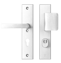 AXA Edge Plus veiligheidsbeslag PC72 met kerntrekbeveiliging D-greep/kruk SKG3 Aluminium F1