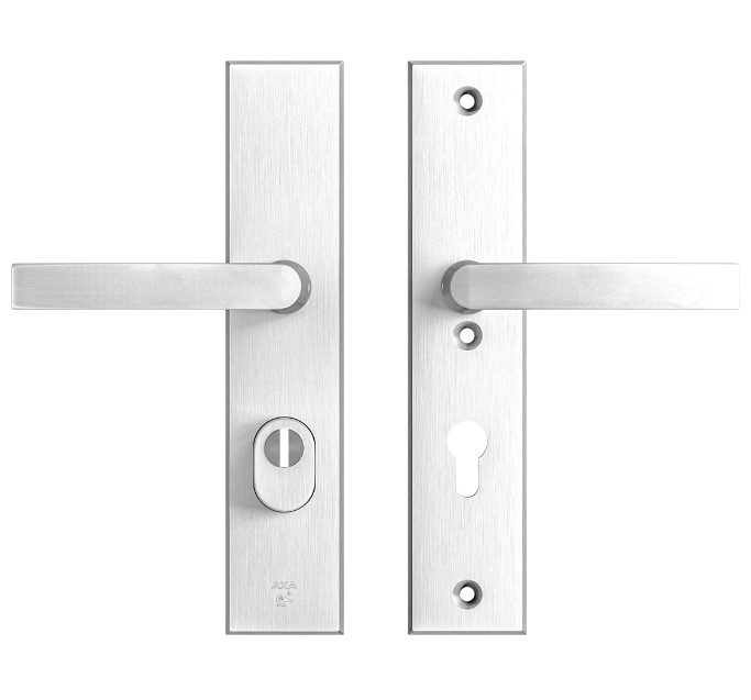 AXA Edge Plus veiligheidsbeslag PC72 met kerntrekbeveiliging kruk/kruk SKG3 Aluminium F1