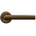 AXA deurklink Milan met rond rozet aluminium brons