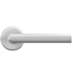 AXA Deurklink Milan met rond rozet aluminium F1