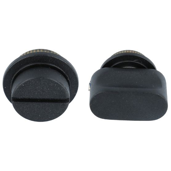 Toilet-garnituur op minimalistisch rozet zwart rond