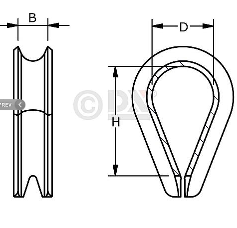Kous 22-24 mm rvs AISI 316 - Afbeelding 2