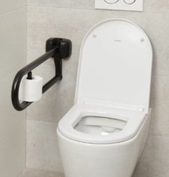 SecuCare Toiletrol houder tbv toiletbeugel premium zwart - Afbeelding 2