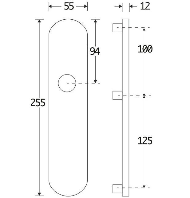 SKG3 ovaal schild blind buiten messing antiek - Afbeelding 2