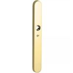 SKG3 ovaal smal schild blind buiten messing ongelakt