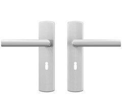 AXA curve klik schild SL56 met deurklink Milan aluminium F1