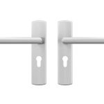 AXA curve klik schild PC55 met deurklink Milan aluminium F1