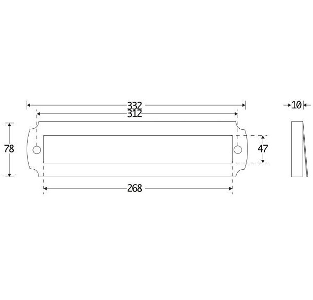 Tochtklep Art-Nouveau messing antiek - Afbeelding 2