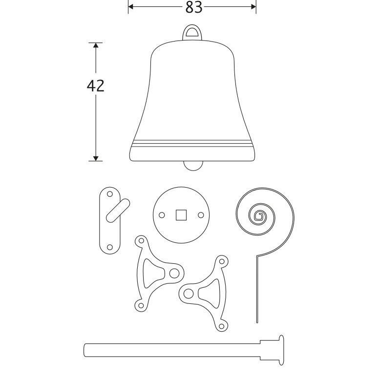 Trekbelset Holland compleet messing antiek - Afbeelding 2