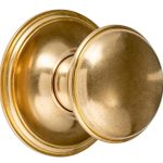 Voordeurknop Paddenstoel 60mm messing antiek