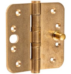 Kogellagerscharnier SKG3 89x89 ronde hoek vlak messing antiek