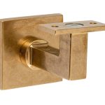 Leuninghouder Bauhaus M10 vlak messing antiek