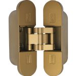 Onzichtbaar scharnier 3D verstelbaar 111x29mm zamak satijn verbronsd