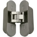 Onzichtbaar scharnier 3D verstelbaar 111x29mm zamak vernikkeld