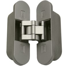 Onzichtbaar scharnier 3D verstelbaar 111x29mm zamak vernikkeld