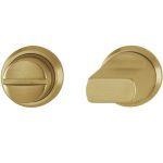 Toilet-garnituur op mini rozet aluminium mat goud