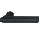 Deurklink Toscana op rond mini rozet aluminium mat zwart