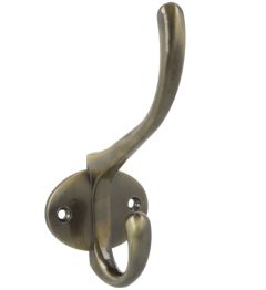 Kapstokhaak 135x58 mm zamak antiek brons