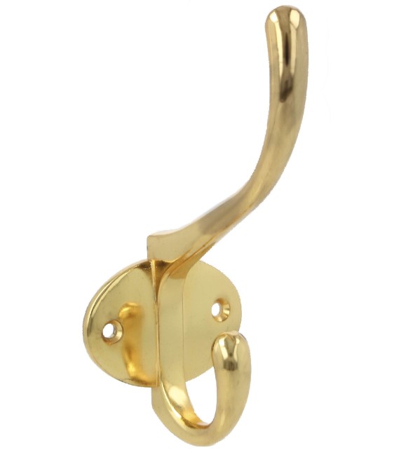 Kapstokhaak 135x58 mm zamak goud