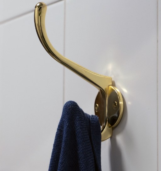 Kapstokhaak 135x58 mm zamak goud - Afbeelding 3