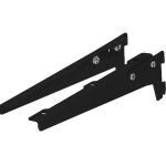 Set van 2 dragers verstelbaar 250 mm zwart gelakt