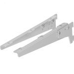 Set van 2 dragers verstelbaar 300 mm wit gelakt