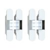 Set van 2 onzichtbare scharnieren 3D verstelbaar 120x24mm wit
